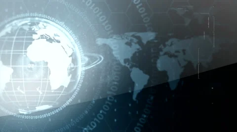 Globe and maps digital background 1 Stock Footage 60881585