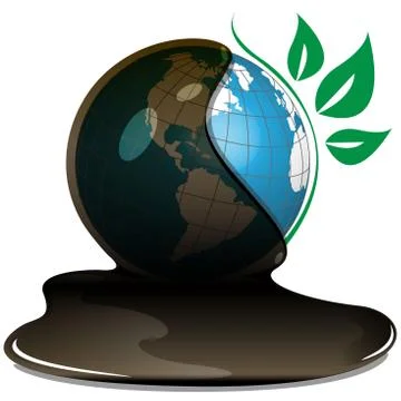 Globe and oil Stock Illustration