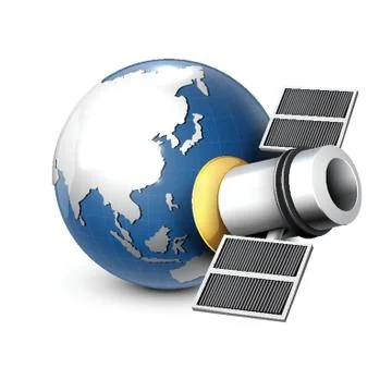 Globe And Satellite Stock-Illustration