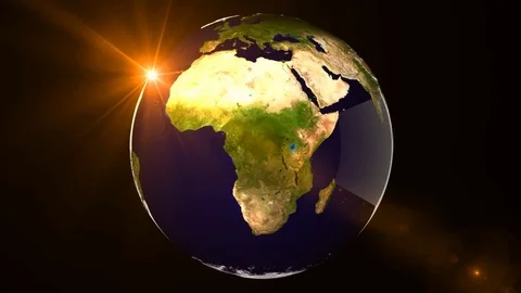 Globe and sun Stock Footage 82445016