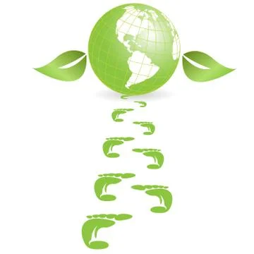 Globe and traces Stock Illustration