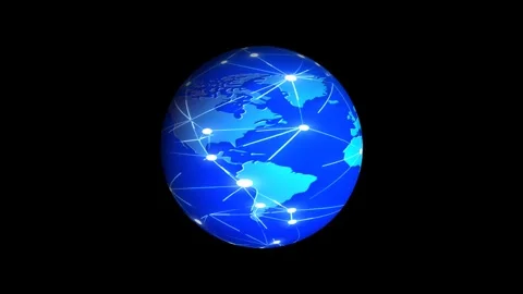 Globe animation connecting lines effect on the green screen background Stock-Footage 332589880