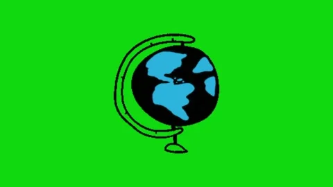 Globe animation on green background Stock Footage 329818928