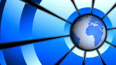 Globe animation. Loop background. Blue color. Stock Footage 27121705