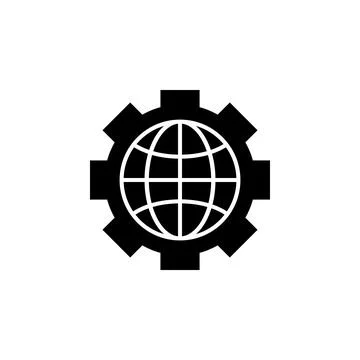 Globe Arrow, Environmental Protection Flat Vector Icon Stock Illustration