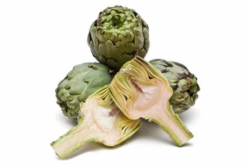 Globe artichokes. Stock Photos