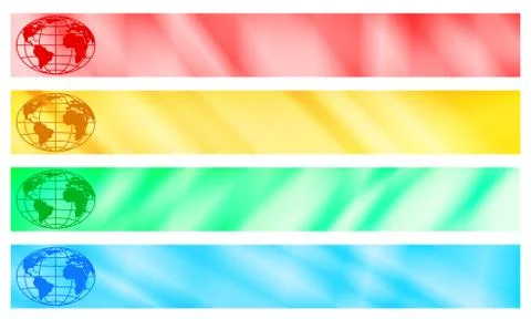 Globe banner templates 스톡 일러스트