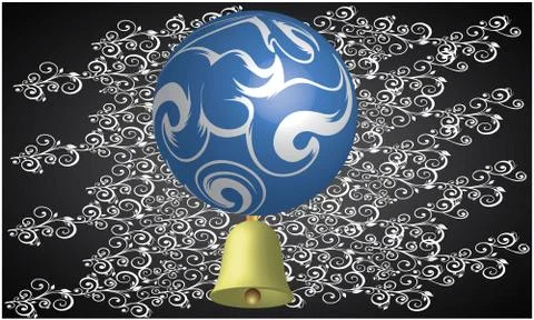 GLobe bell with christmas background Stock-Illustration
