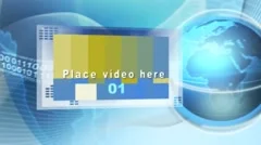 Globe bg with frames Stock After Effects