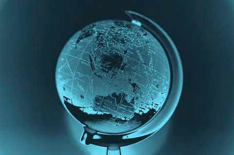 The globe of black background Stock Photos