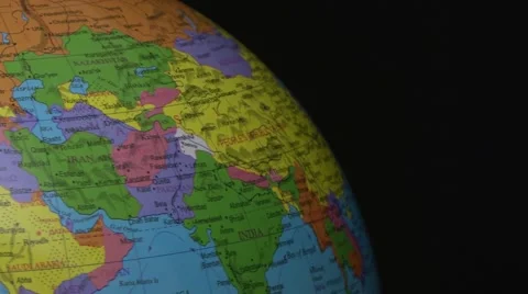 Globe on a black background turns Stock Footage 58149442