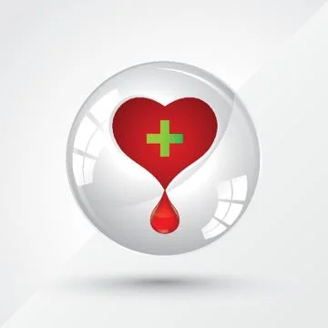 Globe With Blood Donate Concept Stock-Illustration