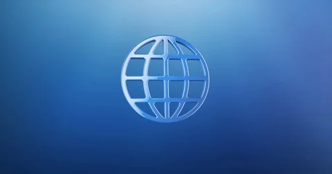 Globe Blue 3d Icon Stock Footage 69806702