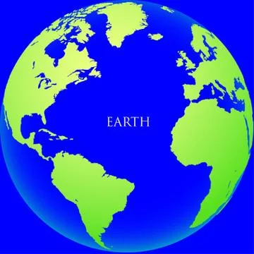 The globe on a blue background Stock Illustration