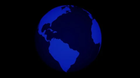 Globe in blue Stock Footage 2789084
