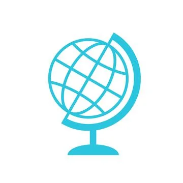 Globe. From blue icon set. Stock Illustration