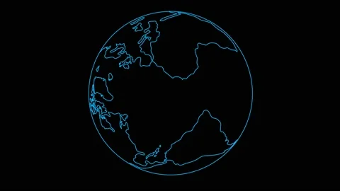 Globe from blue lines 스톡 동영상 220774599