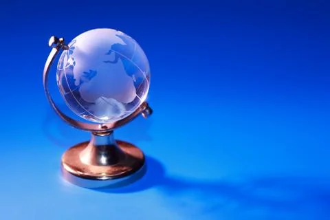 Globe On Blue Stock Photos