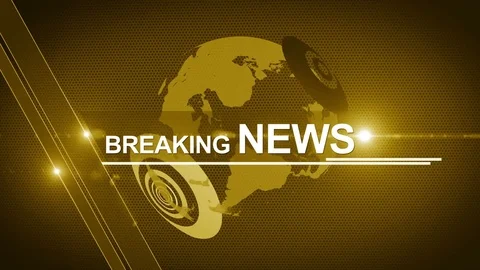 Globe breaking news generic 4K yellow Stock Footage 73249156