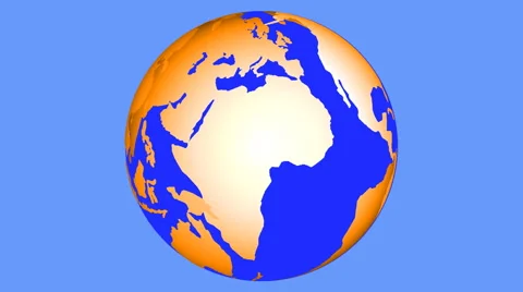 Globe in brown and blue Stock Footage 992360