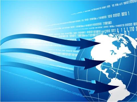 Globe on business background Illustrazione stock