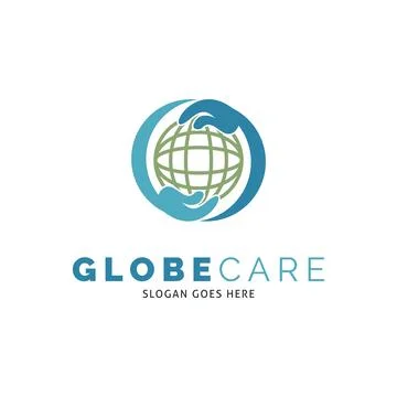 Globe Care Icon Vector Logo Template Illustration Design 库存插图