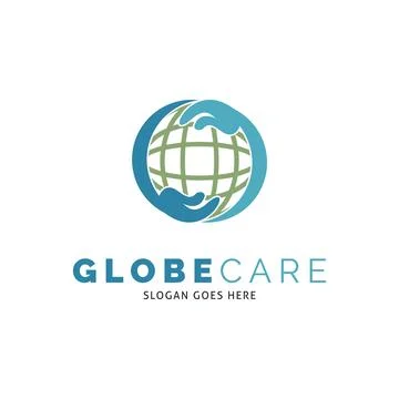 Globe Care Icon Vector Logo Template Illustration Design 库存插图