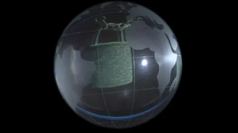 Globe on a castle background Stock Footage 39907923