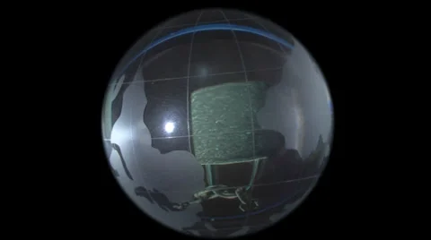 Globe on a castle background Stock Footage 39908035