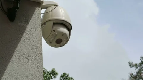 Globe CCTV Security Camera Stock Footage 122785254