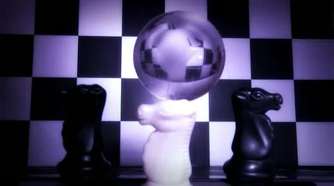 Globe on a chessboard Stock Footage 17771080