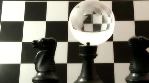Globe on a chessboard Stock Footage 18194468