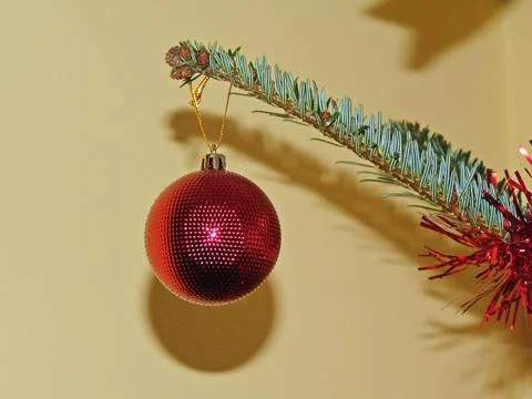 Globe on a Christmas tree Stock Photos