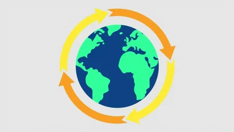 Globe Circulating Supply Chain for Global Logistics Reports Vídeo Stock 346933663