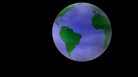 Globe with clouds Stock-Footage 1011398