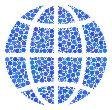 Globe Collage of Dots Stock Illustration