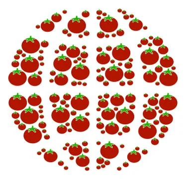 Globe Collage of Tomato Illustrazione stock