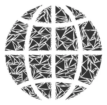 Globe Collage of Triangles Illustrazione stock