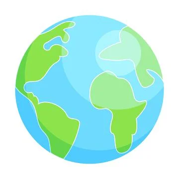 The globe is colored, the earth Stock Illustration