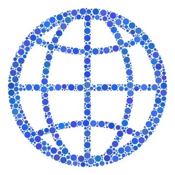 Globe Composition of Dots Stock Illustration
