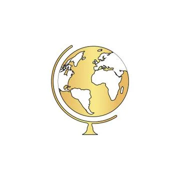 Globe computer symbol Stock Illustration