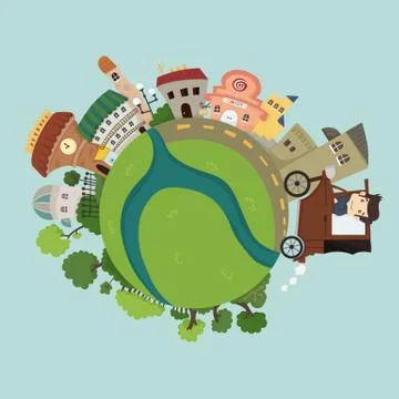 Globe concept Stockillustratie