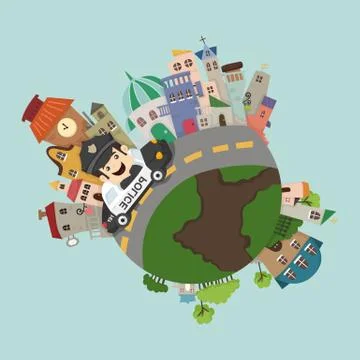 Globe concept Stockillustratie