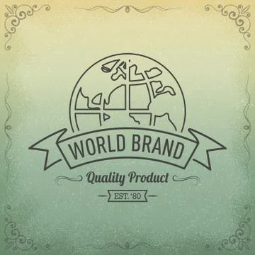 Globe concept logo Illustrazione stock