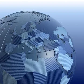 Globe.By country.2 3D Model