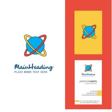 Globe Creative Logo and business card. vertical Design Vector Stock Illustration