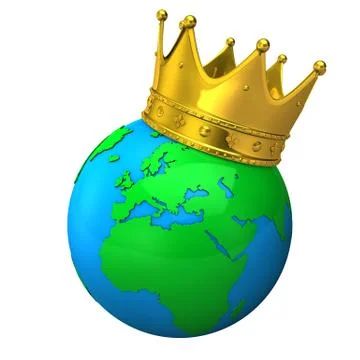 Globe with crown Stock Illustration