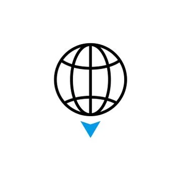Globe cursor vector design template illustration 스톡 일러스트