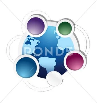Globe cycle business diagram illustration Stock Illustration
