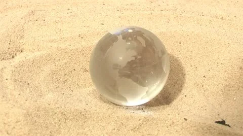 Globe in the desert Stock Footage 10743859